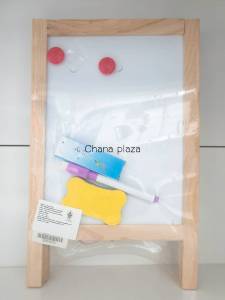 เซ็ตป้ายกระดานตั้งโต๊ะ 2 หน้า กระดานไวท์บอร์ด และกระดานดำ Set 2 in 1 Whiteboard & Blackboard