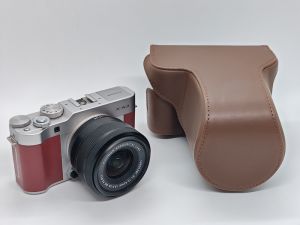【NEW F】PU Leather Digital Camera Case Bag Cover Pouch for Fuji Fujifilm XA10 XA20 XA2 XA3 XA5 XA7 XA1 Camera with Strap