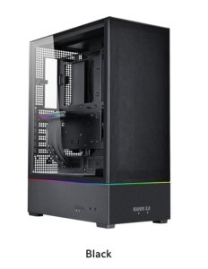 LIAN LI SUP01 Steel / Tempered Glass ATX Mid Tower Small Form Factor Computer PC Desktop Casing - Black & White (SUP01X)