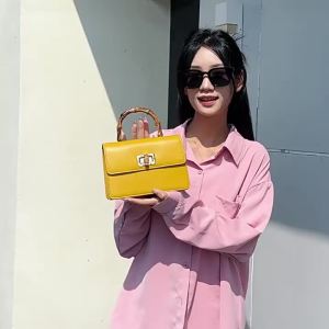 G7 Bo Hao pu Womens Bag Foreign Trade Cross-Border New Style Ladies High-End Retro Bamboo Handle Chain Crossbody Bag for Women Bags7/7