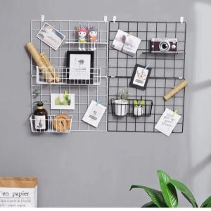 HIJANG 52x35 HIASAN DINDING WALL GRID PAJANGAN FOTO BLACK GRID WIRE  HDR