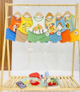 [XẢ KHO] COMBO 10 BỘ BA LỖ CHO BÉ TRAI BÉ GÁI THUN LẠNH DỄ THƯƠNG  TỪ 3KG TỚI 17KG