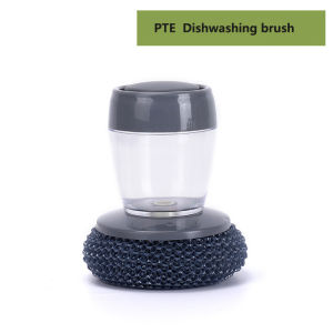 Automatic liquid washing pot brush Press type Kitchen stove cleaning brush Household PET ball scrub dish brush Kitchen stove brush