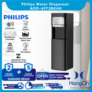 Philips Water Dispenser Bottom Loading ADD4973BKAK Hitam Filter Microplastic + Alkaline | ADD4973DGAC - Abu Filter Mikroplastik + Anti BPA Galon Dibawah ADD - 4973BKAK | ADD - 4973DGAC