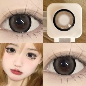 fashion glasses 14.5mm (6 Monthes) Cute Large-diameter Glasses Beautiful Eyes 眼镜14.5大直径炼乳咖啡色眼镜话梅糖萝莉大眼水润灵动 有度数
