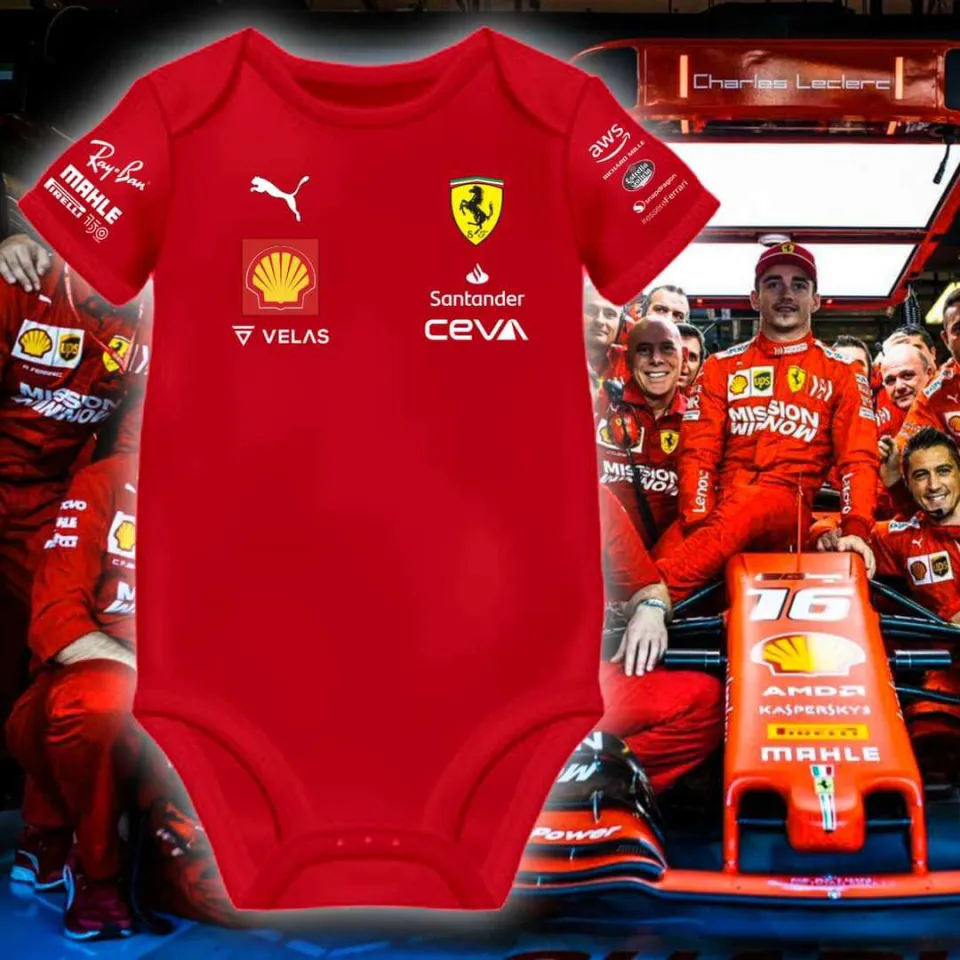 F1 Ferrari Team Crew Racing Motorsport 2023 summer sleeveless baby romper cotton baby boys girls clothes for 0 24M newborn Lazada