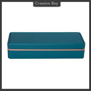 [Creative] Multicolor Tinplate Rectangular Storage Box Container with Lid Small Tin Boxes Empty Containers Storage Box Case Organizer