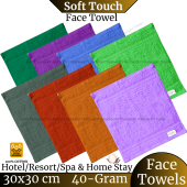 Soft 𝗧𝗢𝗪𝗘𝗟𝗦 Face Towel 30x30cm Tuala100% Cotton Ring Spun Highly Absorbent and Soft Feel Feel Essential Gym Spa Towel