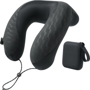 24Ship Beneunder LC612 Inflating Neck Pillow No blowing required Foldable with Storage Case Holds 50kg Adjustable Firmness Oil-Proof & Anti-Burst Travel Essentials Christmas Gift