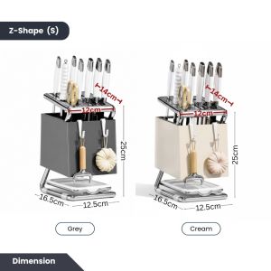 Easyhome.sg Kitchen Holder Rack Multi-Functional Cutlery Utensil Organizer Storage Stand