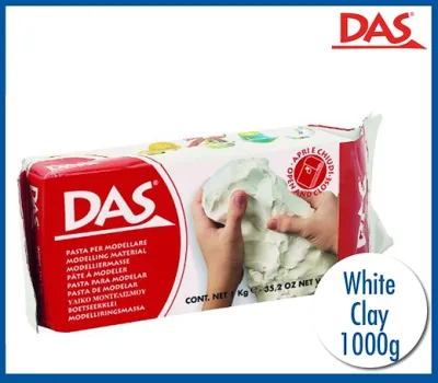 Das Air-dry Modelling Clay 1000G/1kg White Pack of 2