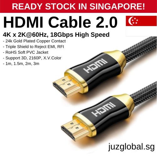 4K HDMI Cable High Speed 18GBPS 24K Gold Plated