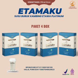 Etamaku Platinum 250gr - Susu Kambing Etawa Murni Untuk Kebutuhan Nutrisi Harian - Paket 4 Box