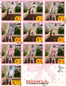 Silicone Anti-knock Phone Case For ZTE Blade A35E Cartoon protective Fashion Design Necklace Durable Anti-dust Cute TPU