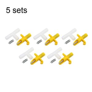 CUTE ELVES 5 Sets Removable Rabbits Drinker Automatic Plastic Rabbit Integrated Water Nozzle Practical Random Color Rabbit Water Drinker Bunny