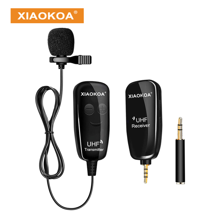 XIAOKOA UHF Wireless Lavalier Microphone For Vlogging Lapel