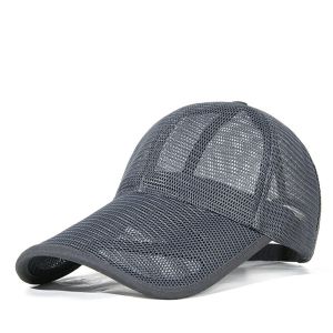 JPTD Quick-dry Mesh Baseball Cap Adjustable Hollow Men Snapback Hat Sun Hats Comfortable Sports Mesh Caps