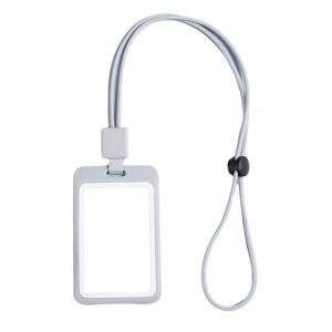 Card Holder with Lanyard Holding 2 Cards Identity Card Badge Holder with Retractable Badge Reel Double Side Card Sleeve