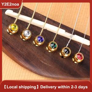 【Y2E2noa】 1PCS Acoustic Guitar String Bridge Pins Colorful Copper Brass Endpin Replacement