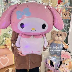 Cute Large Sanrio Balloon Kawaii Anime Kuromi Melody Cinnamoroll Birthday Party Decoration Jumbo Balloons lovely Doll Photo Prop
