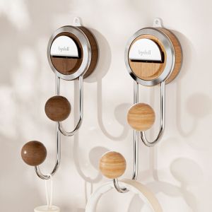 DHCRP Traceless Suction Cup Hooks Removable Plastic Shower Hooks Creative Reusable Wall Hanger for Home