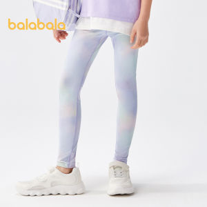 Balabala Cô Gái Quần Trẻ Em Của Xà Cạp Mùa Hè vừa và lớn Trẻ Em Của Quần In Đan đơn giản phong cách Quần Xu Hướng