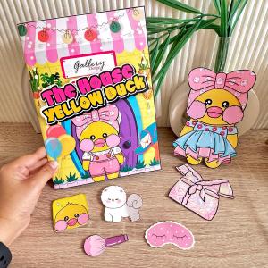 PAPERDUCK BEBEK VIRAL THE HOUSE YELLOW DUCK Mainan Edukatif anak Bongkar pasang
