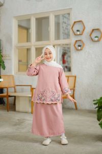 Stelan rok kurung melayu bordir terbaru dan terlaris bahan katun toyobo