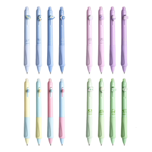 4 chiếc bút xóa gấu trúc hoạt hình Bút ngòi nước 0.5mm đồ dùng học tập bút mực gel Bút mực nước khô nhanh cho giáo viên học sinh