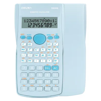 Deli Scientific calculator student Electronic Calculator Scientific Calculate For Student Big And Clear Display With 12-Digit Large LCD Display D82MS