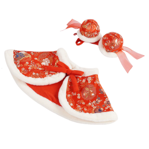 Pet Thickened Cloaks Suit Chinese New Years Dog Clothes Winter Warmth Costume for Spring Festival Celebration