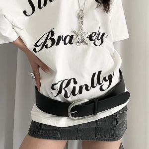 New Adjustable Wide Belt Leather White Waist Cincher Waist Belt Women