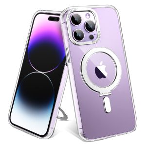 Veelax Magsafe Case for Apple iPhone 17 Pro Max 16/15/14/ 13 Case with Magnetic Metal Folding Stand Anti-Yellowing