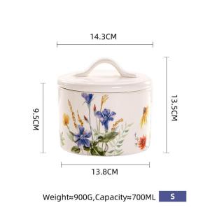 OMK Secret Garden Series Ceramic sealed jar container Food Storage Box ceramics tea cans