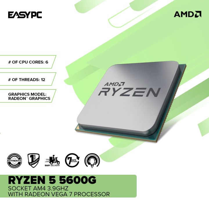 EasyPC AMD Ryzen 5600G Socket Am4 with Radeon Vega