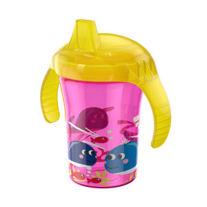260ml Training Cup for Kid Water Drinking Cup with Lid Handle for Baby Sippy Leak-proof Duckbill