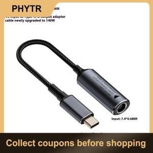 【PHYTR】 1Pcs Fast Charging Cable For  Huawei 140W Universal Laptop 5V 9V 20V DC Female To USB C Type C PD Power Adapter Converter