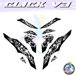 HONDA CLICK 125i V3 SOLO LEVERYKIT RACING CONCEPT DECALS STICKER