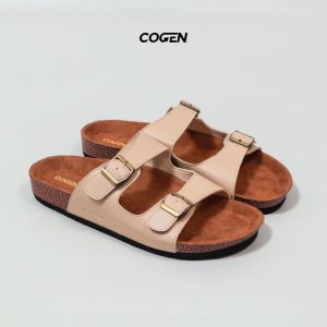 Sendal Kulit Pria Cogen Sandal Birken Vintage - Opera Creme