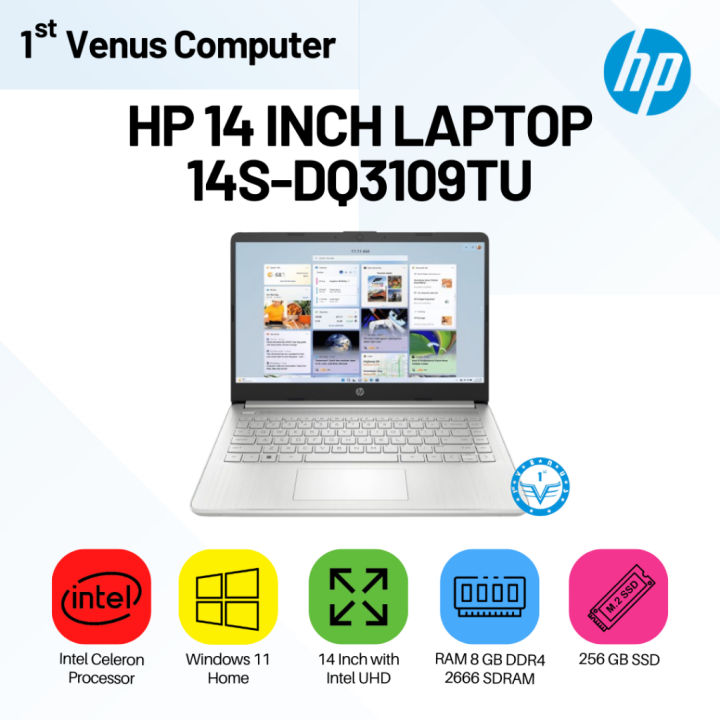 Laptop HP 14 Inch 14s-dq3109TU Intel Celeron RAM 8GB SSD
