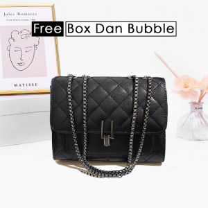 Tas pesta tali rantai cewek tas kondangan ke pesta sling bag polos tas selempang wanita strap rante