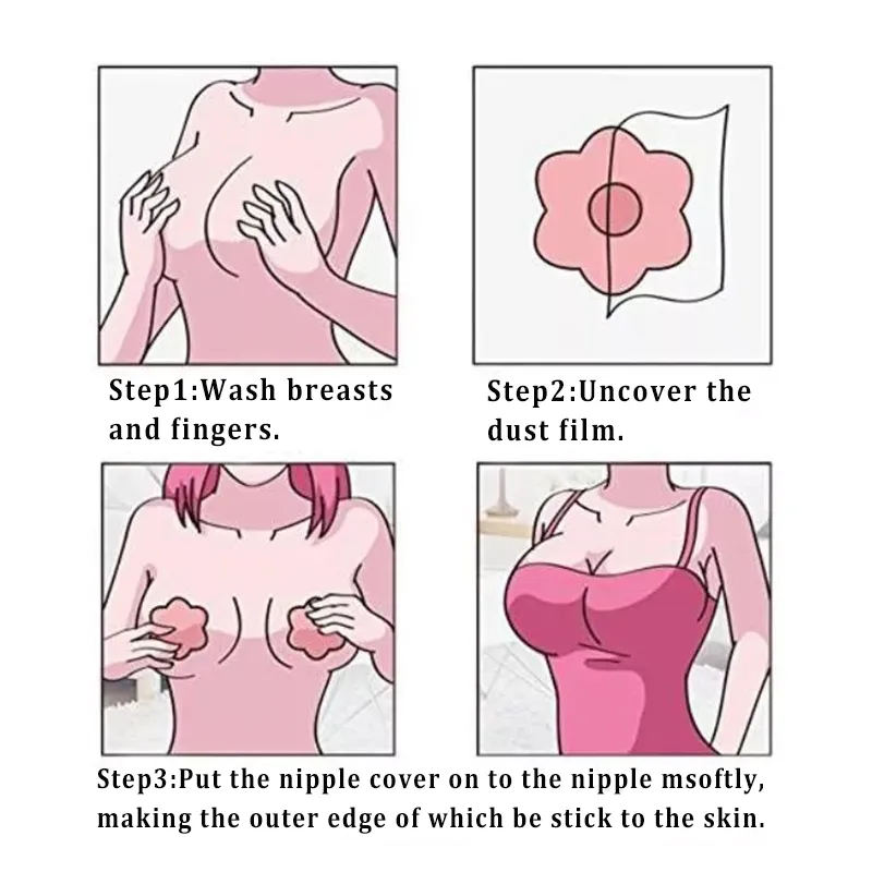 Strapless Push Up Bras Self Adhesive Silicone cup bra Invisible Bra Reusable  Sticky Breast Lift Tape Rabbit Nipple Cover Bra Pads nipple pad silicon