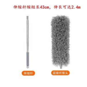 Cross-Border Retractable Dust Duster Ceiling Gap Cleaning Multiple Replacement Heads Household Electrostatic Dust Brush