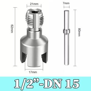 PPR Pipe Threading Tool Electric Drill Attachment Internal External Tap and Die Set for Plumbing