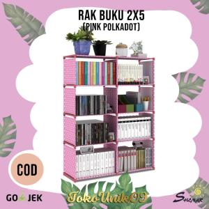 RAK BUKU 2x5 SHENAR/PENYIMPAN BUKU LEMARI SERBAGUNA 2 SISI/RAK BUKU