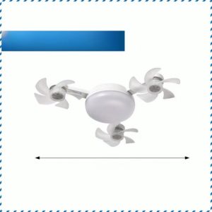 Electric Fan Light Easy to Install Ceiling Light Multifunction Intelligent Brightness Detachable