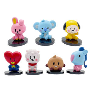 7Pcs/set BTS (Bangtan boys) Figure collectibles memorabilia idol figure Tiny TAN Mini Figure Model