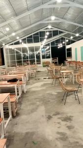 Tirai Bambu Gulung Putih Desain Minimalis