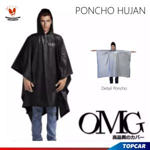 OMG Poncho Hujan Baju Anti Air Waterproof Pakaian Bahan PVC