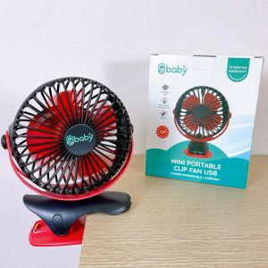 Quạt tích điện 9BABY chạy 32 giờ quạt mini kẹp xe đẩy để bàn du lịch - Bảo hành 12 tháng